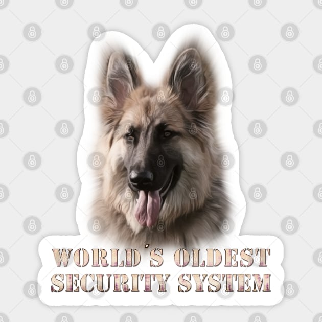 World's oldest security system Sticker by GNDesign